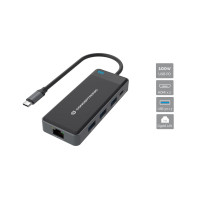 Conceptronic DONN14G - Kabelgebunden - USB 3.2 Gen 1 (3.1 Gen 1) Type-C - 100 W - 1000 Mbit/s - Grau - 5 Gbit/s