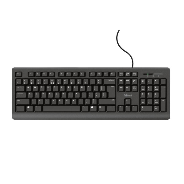 Trust TK-150 - Volle Größe (100%) - USB - Membran Key Switch - QWERTZ - Schwarz