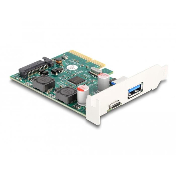 Delock PCI Express x4 Karte zu 1 x extern USB 10 Gbps Type-C Buchse+ 1 10 - PCI-Express