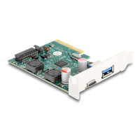 Delock PCI Express x4 Karte zu 1 x extern USB 10 Gbps Type-C Buchse+ 1 10 - PCI-Express