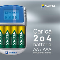 Varta Ladegerät LCD Charger 12V/USB inkl. 4x AA 2600mAh - Ladegerät - Nickel-Metallhydrid (NiMH)