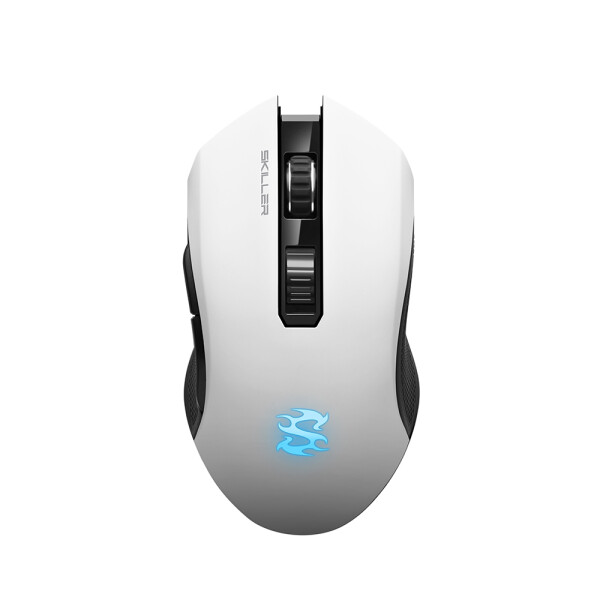 Sharkoon Skiller SGM3 - rechts - Optisch - RF Wireless + USB Type-A - 6000 DPI - Weiß