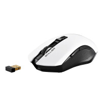 Sharkoon Skiller SGM3 - rechts - Optisch - RF Wireless + USB Type-A - 6000 DPI - Weiß