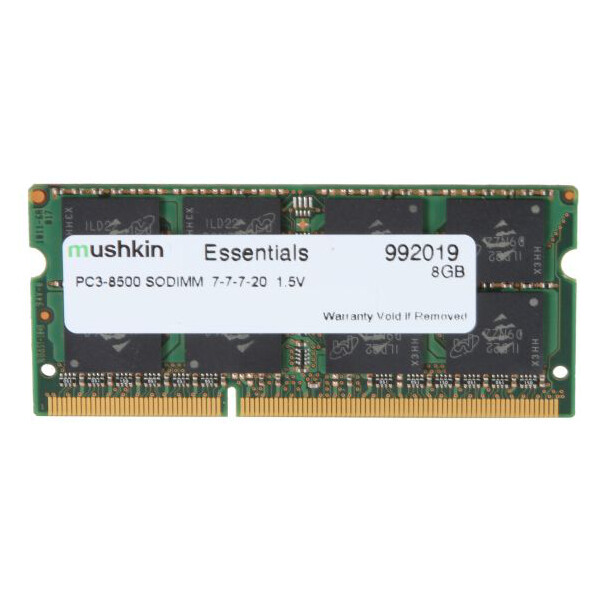 Mushkin SO-DIMM 8GB DDR3 Essentials - 8 GB - 1 x 8 GB - DDR3 - 1066 MHz - 204-pin SO-DIMM