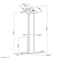 Neomounts by Newstar Tablet-Bodenständer - -25,4 mm (-1 Zoll) - -25,4 mm (-1 Zoll) - Weiß - -1 kg - Flur - Schlüssel