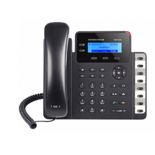 Grandstream GXP1628 - DECT-Telefon - Freisprecheinrichtung - 500 Eintragungen - Schwarz