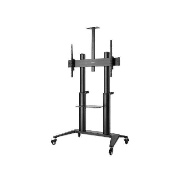 Manhattan Aluminium Multimedia TV-Staender auf Rollen für Bildschirme 177.8-304.8cm 70-120Zoll