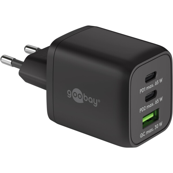 Goobay USB-C PD Multiport-Schnellladegerät 65 W schwarz 64753