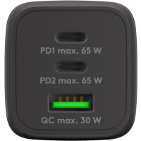 Goobay USB-C PD Multiport-Schnellladegerät 65 W schwarz 64753