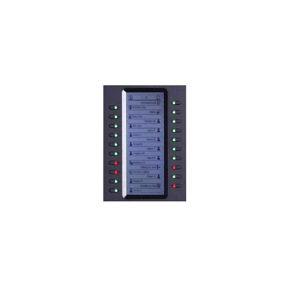 Grandstream GXP2200EXT - Schwarz - 20 Tasten - GXP2140 - GXP2170 and GXV3240 - 206 x 117 x 32 mm - 380 g