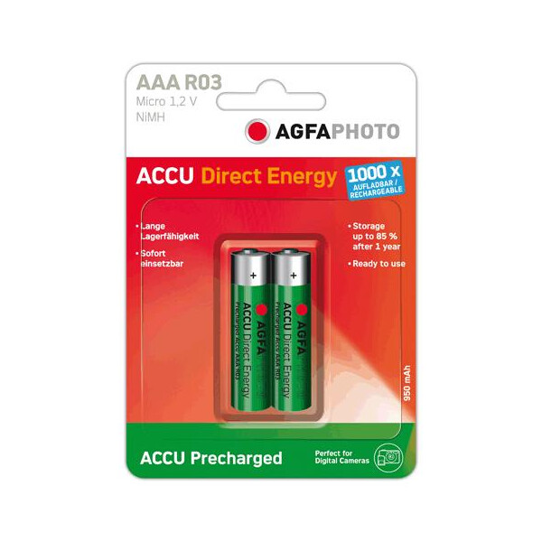 AgfaPhoto Akku Instant Energy AAA HR03 950mAh 2St. - Akku - Micro (AAA)