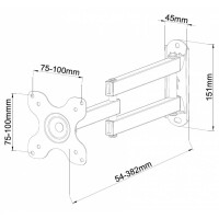 Techly Wandhalterung für LCD TV LED...