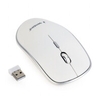 Gembird MUSW-4B-01-W - Beidhändig - Optisch - RF Wireless - 1600 DPI - Weiß