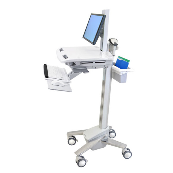 Ergotron StyleView EMR Cart with LCD Pivot - Multimedia-Wagen - Weiß - Aluminium - Kunststoff - Flachbildschirm - 16 kg - 55,9 cm (22 Zoll)