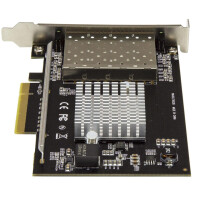 StarTech.com Quad Port 10G SFP+ Netzwerkkarte - Intel XL710 Open SFP+ Converged Adapter - PCIe 10 Gigabit Ethernet Server NIC - 10GbE LWL LAN Karte - Dell PowerEdge HPE ProLiant - Eingebaut - Kabelgebunden - PCI Express - Faser - 20000 Mbit/s - Schwarz