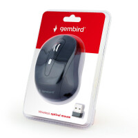 Gembird MUSW-6B-01 - rechts - Optisch - RF Wireless - 1600 DPI - Schwarz - Grau