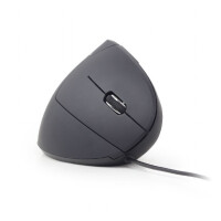 Gembird MUS-ERGO-01 - rechts - Vertikale Ausführung - Optisch - USB Typ-A - 3200 DPI - Schwarz