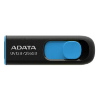 ADATA UV128 - 256 GB - USB Typ-A - 3.2 Gen 1 (3.1 Gen 1) - 100 MB/s - Ohne Deckel - Schwarz - Blau