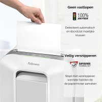 Fellowes Powershred LX201 - Mikrogeschnittene Zerkleinerung - 23 cm - 2 x 12 mm - 22 l - Berührung - 4 Rad/Räder