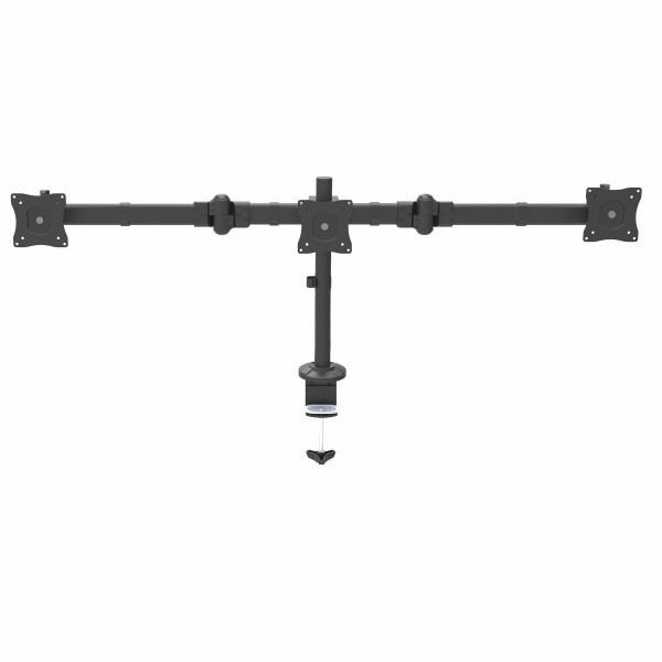 StarTech.com 3 Monitor Schreibtischhalterung - Ergonomischer VESA Monitorarm für 3 Monitore bis zu 27" - Gelenkig - höhenverstellbar - Neig/Schwenk/Drehfunktion - Schreibtischklemme/Tülle - Klemme - 24 kg - 33 cm (13 Zoll) - 61 cm (24 Zoll) - 100 x 100 mm