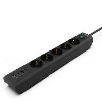INCA Steckdosenleiste IPW-44TU 5fach 3xUSB-A+1xUSB-C 1.5m - Steckdosenleiste