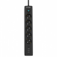 INCA Steckdosenleiste IPW-44TU 5fach 3xUSB-A+1xUSB-C 1.5m - Steckdosenleiste