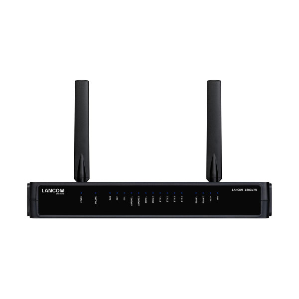 Lancom SD-WAN VoIP Gateway mit VDSL2/ADSL2+-Modem Annex A/B/J/M 1x SFP/TP WAN-Eth - Gateway - IPSec