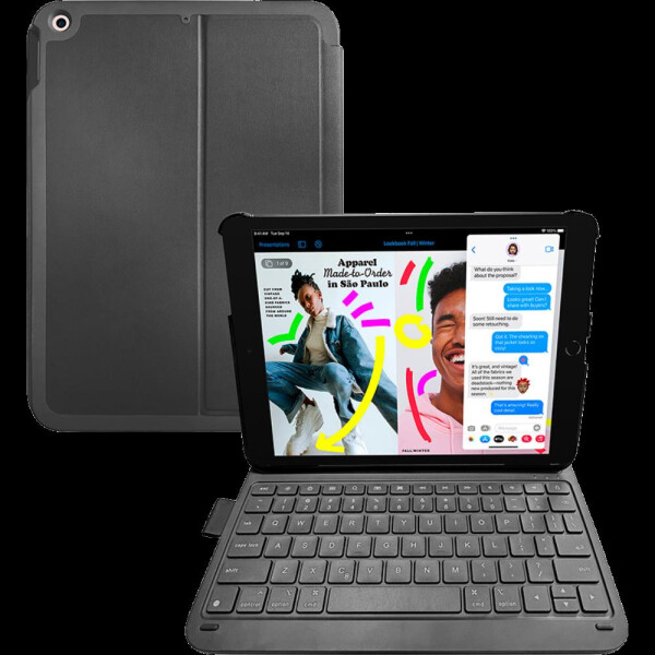 DEQSTER Slim PRO Keyboard 10.2" - iPad Tastatur - mit QWERTZ Layout - geringer Tastenhub