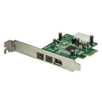 StarTech.com 3 Port 800+400 FireWire PCI Express Schnittstellen Combo Karte - PCIe - Firewire 800 / 400 - PCIe 1.1 - Grün - 149905 h - Texas Instruments - XIO2213B