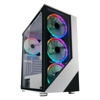 LC-Power Gaming 803W - Midi Tower - PC - Schwarz - Wei&szlig; - ATX - micro ATX - Mini-ITX - Metall - Kunststoff - Geh&auml;rtetes Glas - Gaming