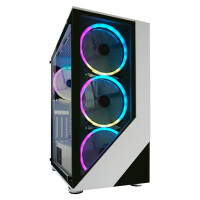 LC-Power Gaming 803W - Midi Tower - PC - Schwarz - Weiß - ATX - micro ATX - Mini-ITX - Metall - Kunststoff - Gehärtetes Glas - Gaming