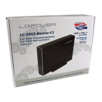 LC-Power LC-35U3-Becrux-C1 - HDD-Geh&auml;use - 3.5 Zoll - SATA - Serial ATA II - Serial ATA III - USB Anschluss - Schwarz