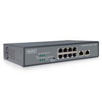 DIGITUS 8-Port Fast Ethernet PoE Netzwerkswitch, Desktop,...