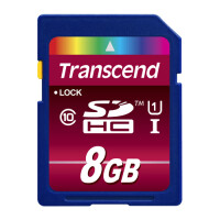 Transcend TS8GSDHC10U1 - 8 GB - SDHC - Klasse 10 - MLC - 90 MB/s - Class 1 (U1)