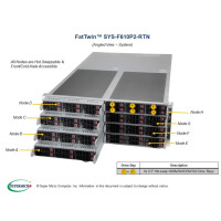 Supermicro Barebone FatTwin SuperServer 4U Dual Sockel 4189 SYS-F610P2-RTN Complete System - Server-Barebone - Intel Sockel 4189 (Xeon Scalable)