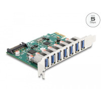 Delock 90104 - PCIe - USB 3.2 Gen 1 (3.1 Gen 1) - PCI 3.0 - SATA 15-Pin - Grün - Grau - PC