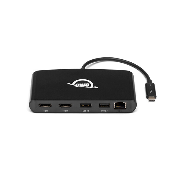 OWC Thunderbolt 3 mini Dock - Kabelgebunden - Thunderbolt 3 - 1000 Mbit/s - Schwarz - 40 Gbit/s - Aluminium
