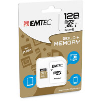 EMTEC Gold+ - Flash-Speicherkarte ( SD-Adapter inbegriffen ) - 128 GB
