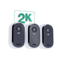 ARLO ESSENTIAL 2 2K Outdoor Camera 3pack W/3 Solar Panel...