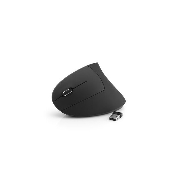 MEDIARANGE MROS233 - Linkshändig - Vertikale Ausführung - Optisch - RF Wireless - 1600 DPI - Schwarz