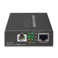 Planet VC-231G - 1000 Mbit/s - IEEE 802.1p - IEEE 802.3 - IEEE 802.3ab - IEEE 802.3u - IEEE 802.3x - 10/100/1000Base-T(X) - Kabelgebunden - Schwarz - 184 g