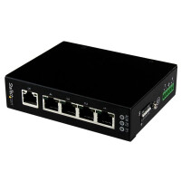 StarTech.com 5 Port Unmanaged Industrieller Gigabit Ethernet Switch - Hutschienen- / Wandmontierbar - Unmanaged - Gigabit Ethernet (10/100/1000) - Vollduplex - Wandmontage