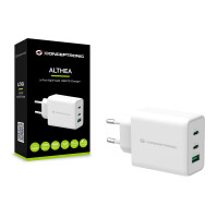 Conceptronic ALTHEA 3-Port 65W GaN USB-PD-Ladeger&auml;t - QC 3.0 - Indoor - AC - 5 V - Wei&szlig;
