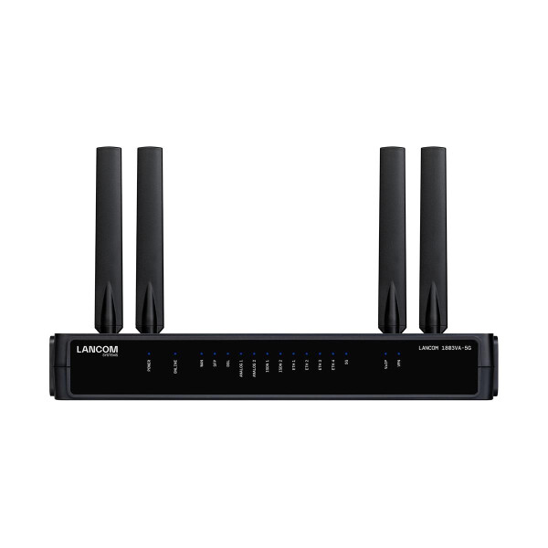 Lancom SD-WAN VoIP Gateway mit VDSL2/ADSL2+-Modem Annex A/B/J/M 1x SFP/TP WAN-Eth - Gateway - IPSec