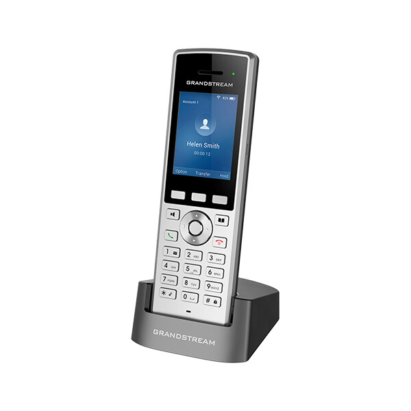 Grandstream WP822 - IP-Telefon - Schwarz - Silber - Kabelloses Mobilteil - 2 Zeilen - 500 Eintragungen - Tasten