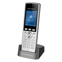 Grandstream WP822 - IP-Telefon - Schwarz - Silber - Kabelloses Mobilteil - 2 Zeilen - 500 Eintragungen - Tasten