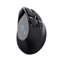 Trust Voxx - rechts - Vertikale Ausführung - Optisch - RF Wireless + Bluetooth - 2400 DPI - Schwarz