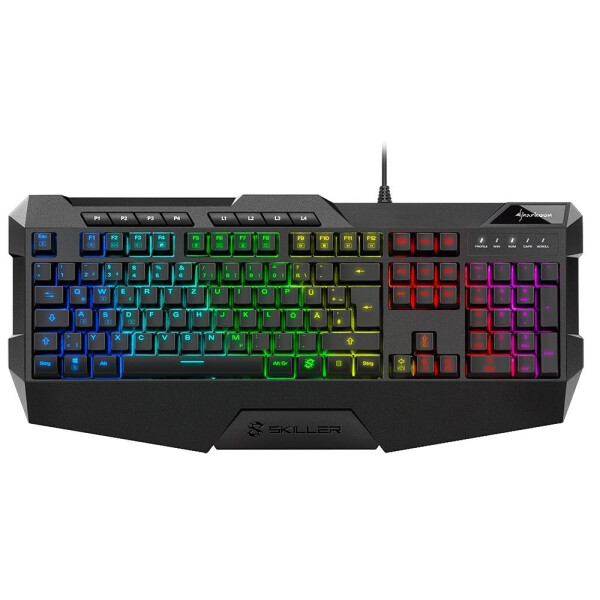 Sharkoon SKILLER SGK4 - Kabelgebunden - USB - Membran Key Switch - QWERTZ - RGB-LED - Schwarz