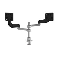 R-Go Caparo 4 R-Go D2 - nachhaltiger Doppel Monitor Arm - Tischhalterung - Gasdruckfeder - 3-9 kg Tragkraft - schwarz/silber - geringer CO2 Fußabdruck - Klemme - 9 kg - 61 cm (24 Zoll) - 81,3 cm (32 Zoll) - 100 x 100 mm - Schwarz
