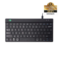 R-Go Compact Break R-Go Tastatur - QWERTY (US) - schwarz - kabelgebunden - Mini - Kabelgebunden - USB - QWERTY - Schwarz